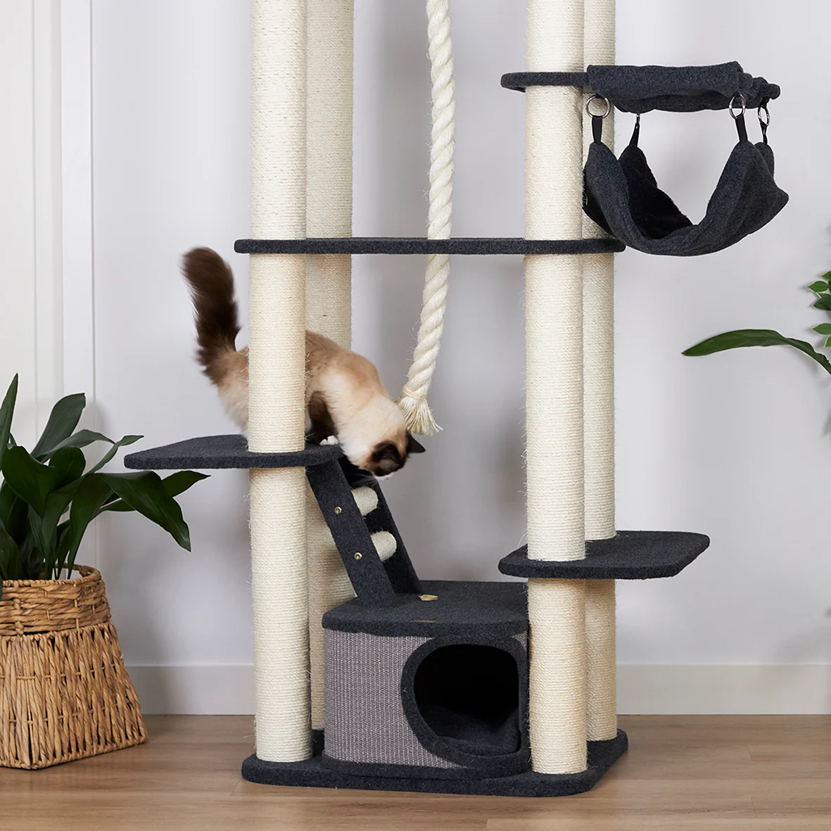 Kitty Climb Playground - Grey Carpet - Image 10