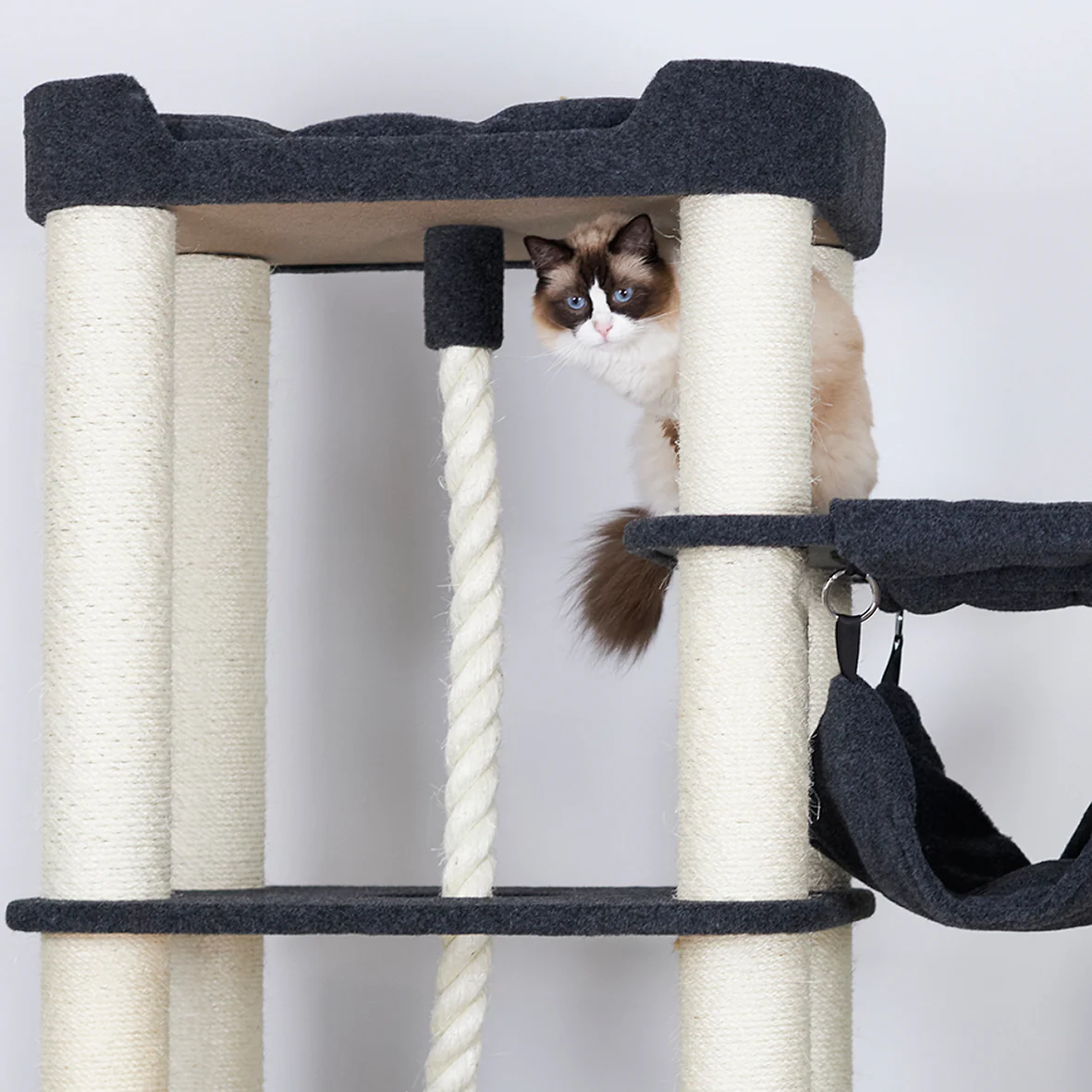 Kitty Climb Playground - Grey Carpet - Image 7