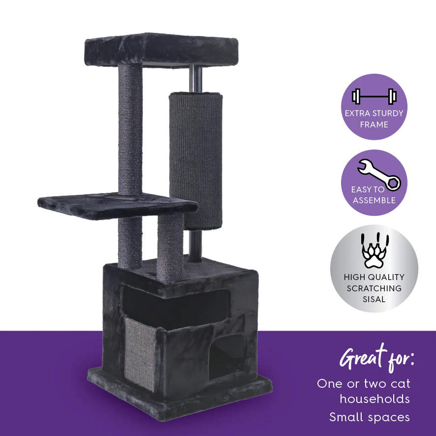 Kitty Scratch Barrel Cat Tree - Black - Image 3