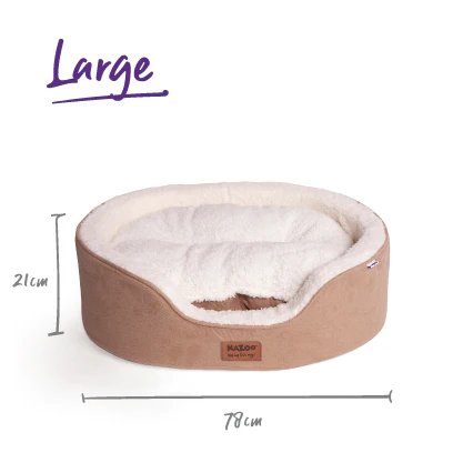 Manhattan Dog Bed - Coffee & White - Image 10
