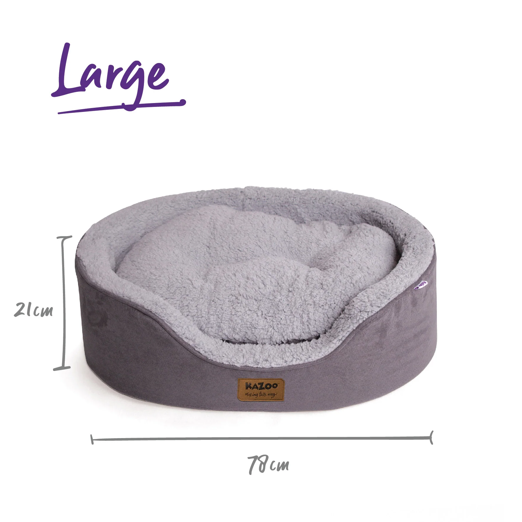 Manhattan Dog Bed - Grey & White - Image 10
