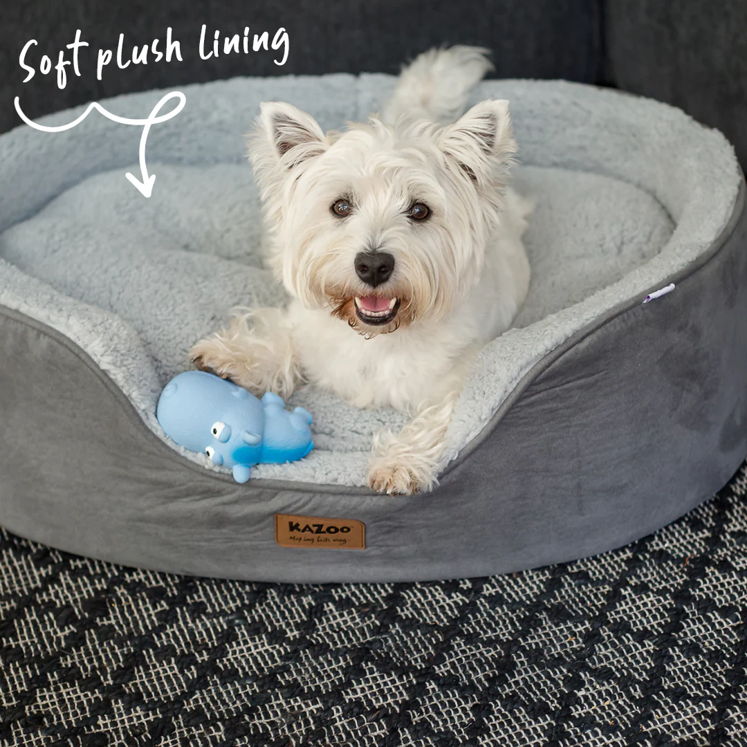 Manhattan Dog Bed - Grey & White - Image 3