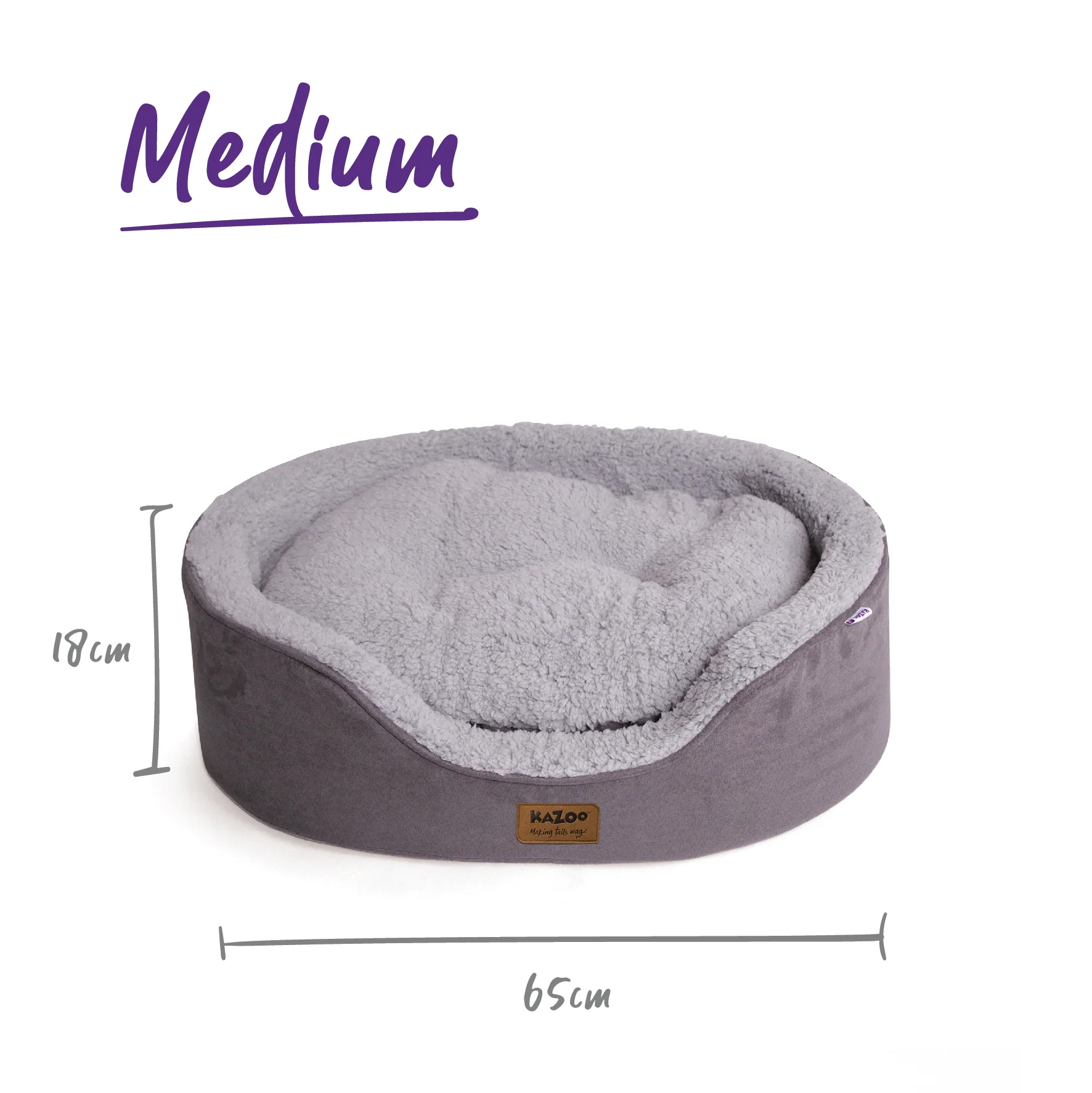 Manhattan Dog Bed - Grey & White - Image 9
