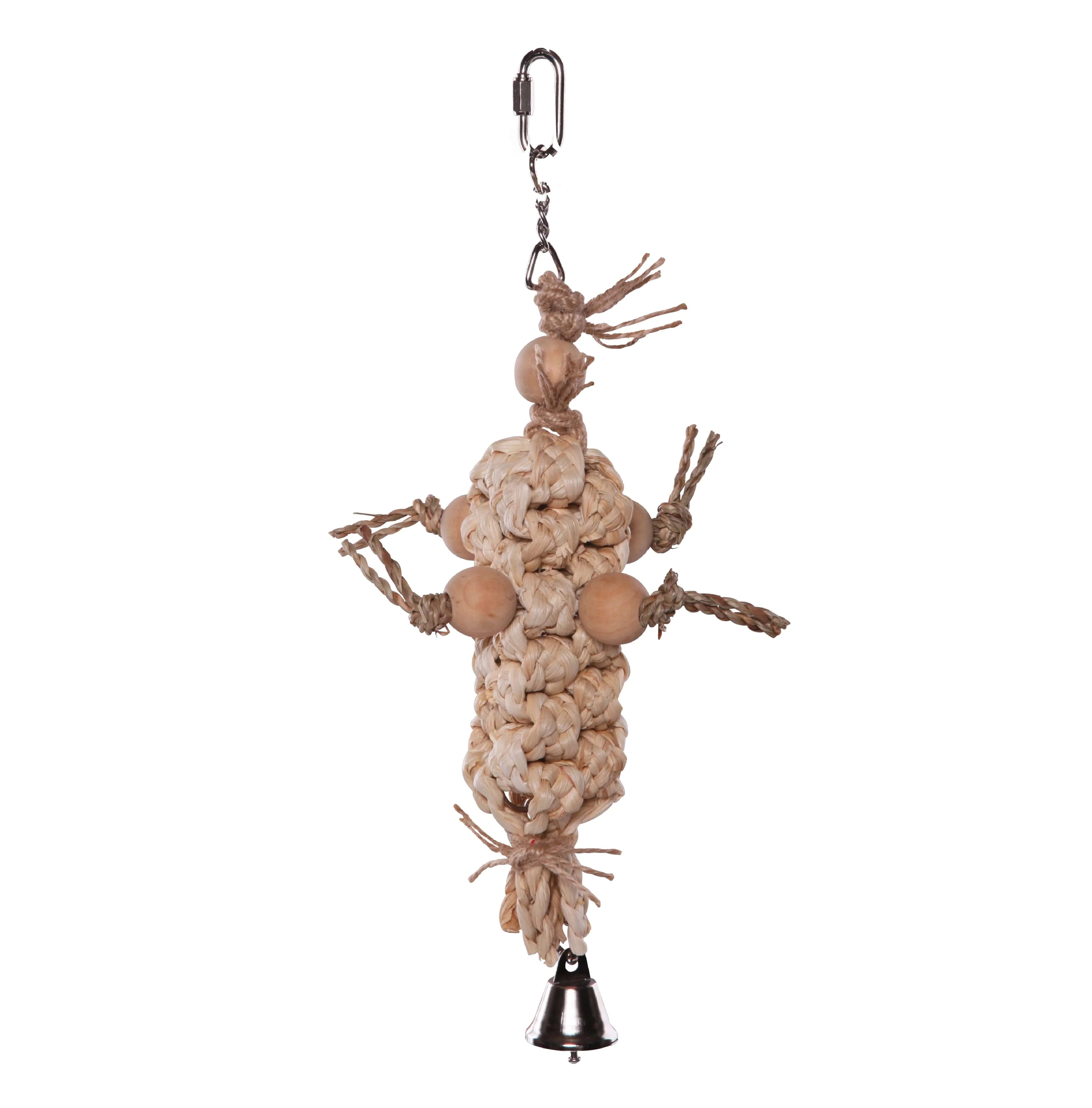 Natural Pacifier with Beads Bird Toy