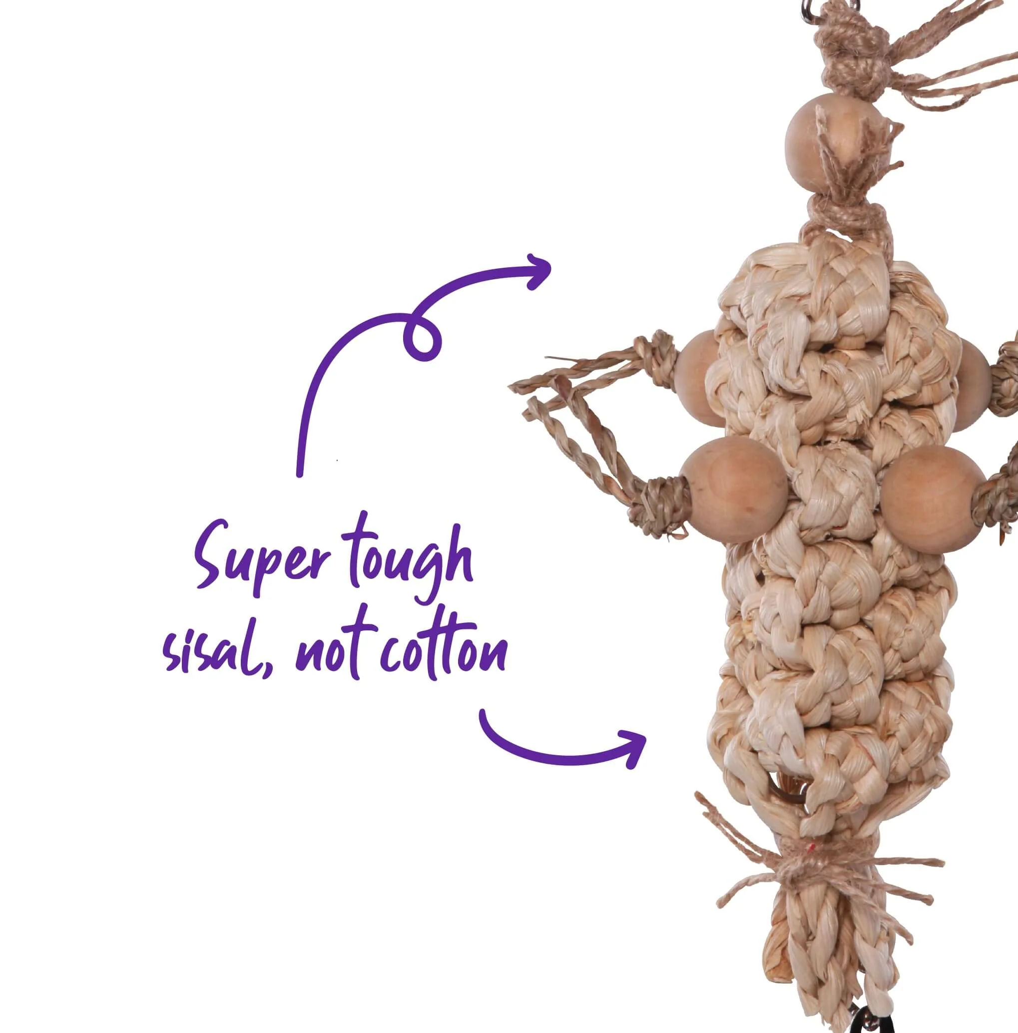 Natural Pacifier with Beads Bird Toy - Image 3