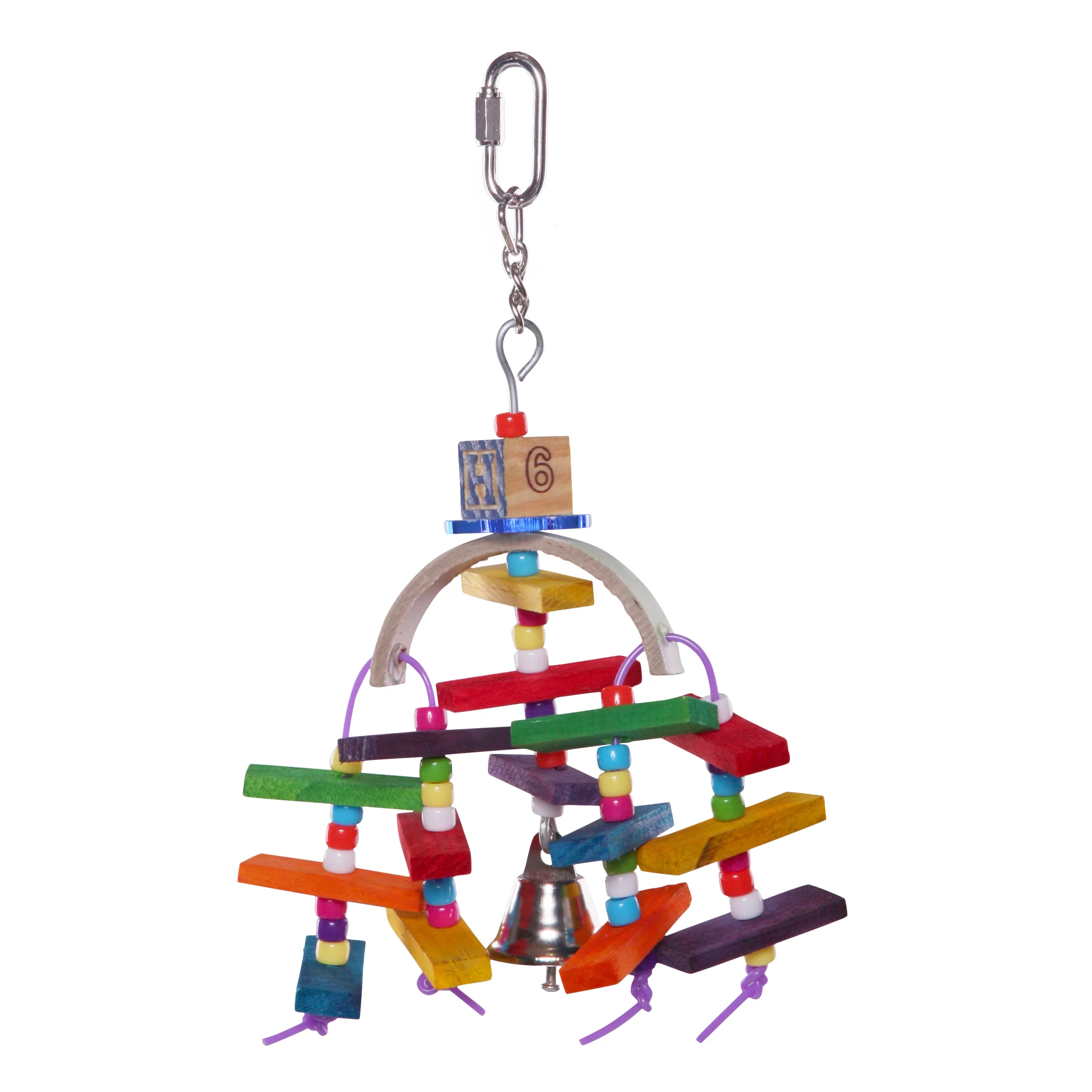Natural Wooden Rainbow Bird Toy
