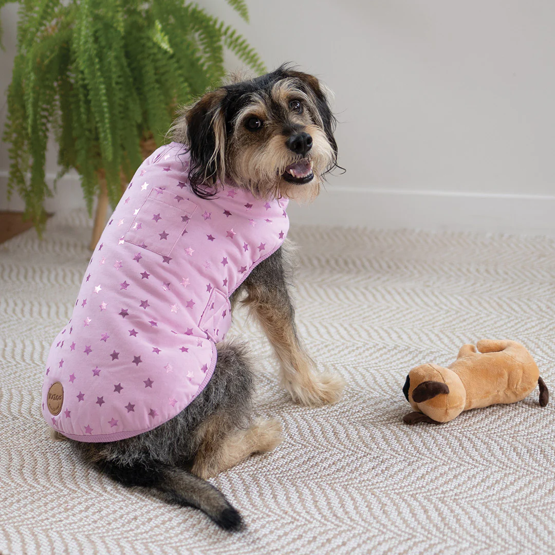 Pink Star Soft Dog Jacket - Image 2