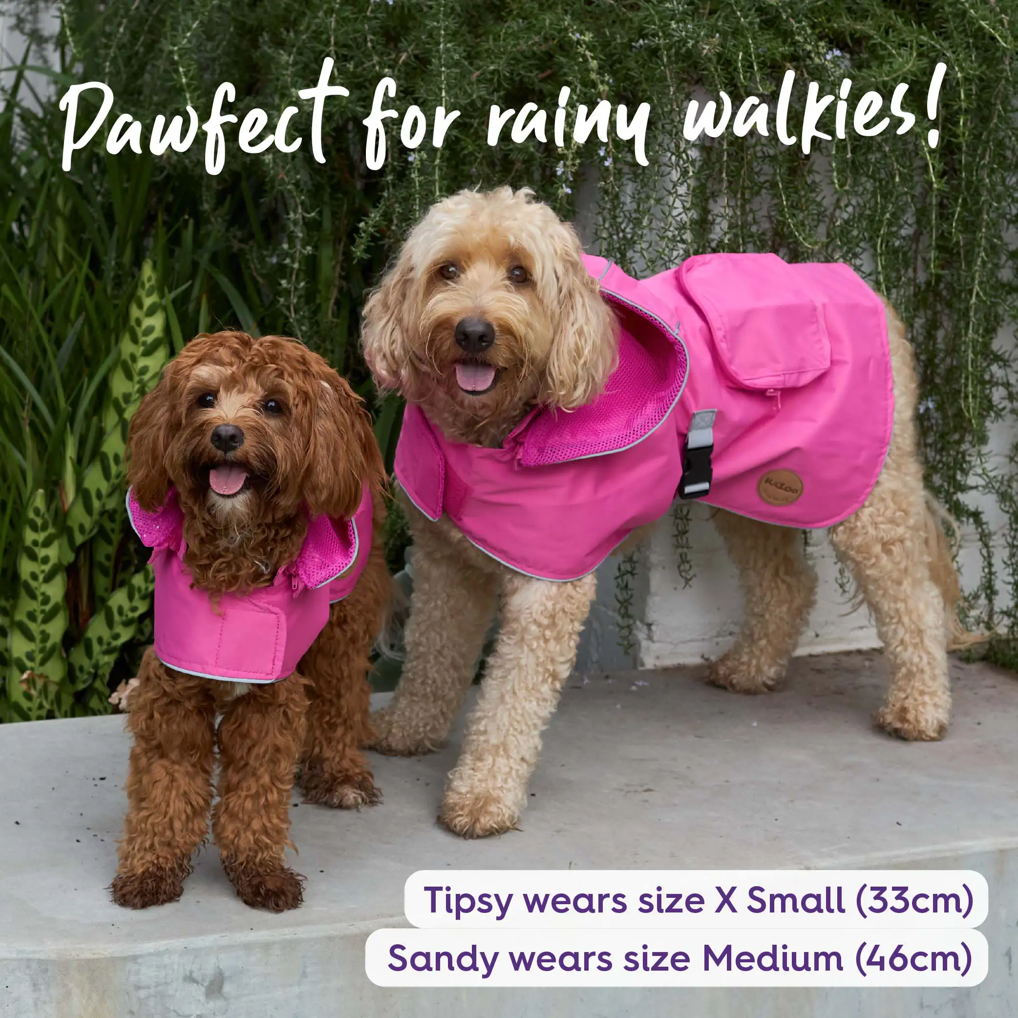 Rainy Days Dog Raincoat - Pink - Image 2
