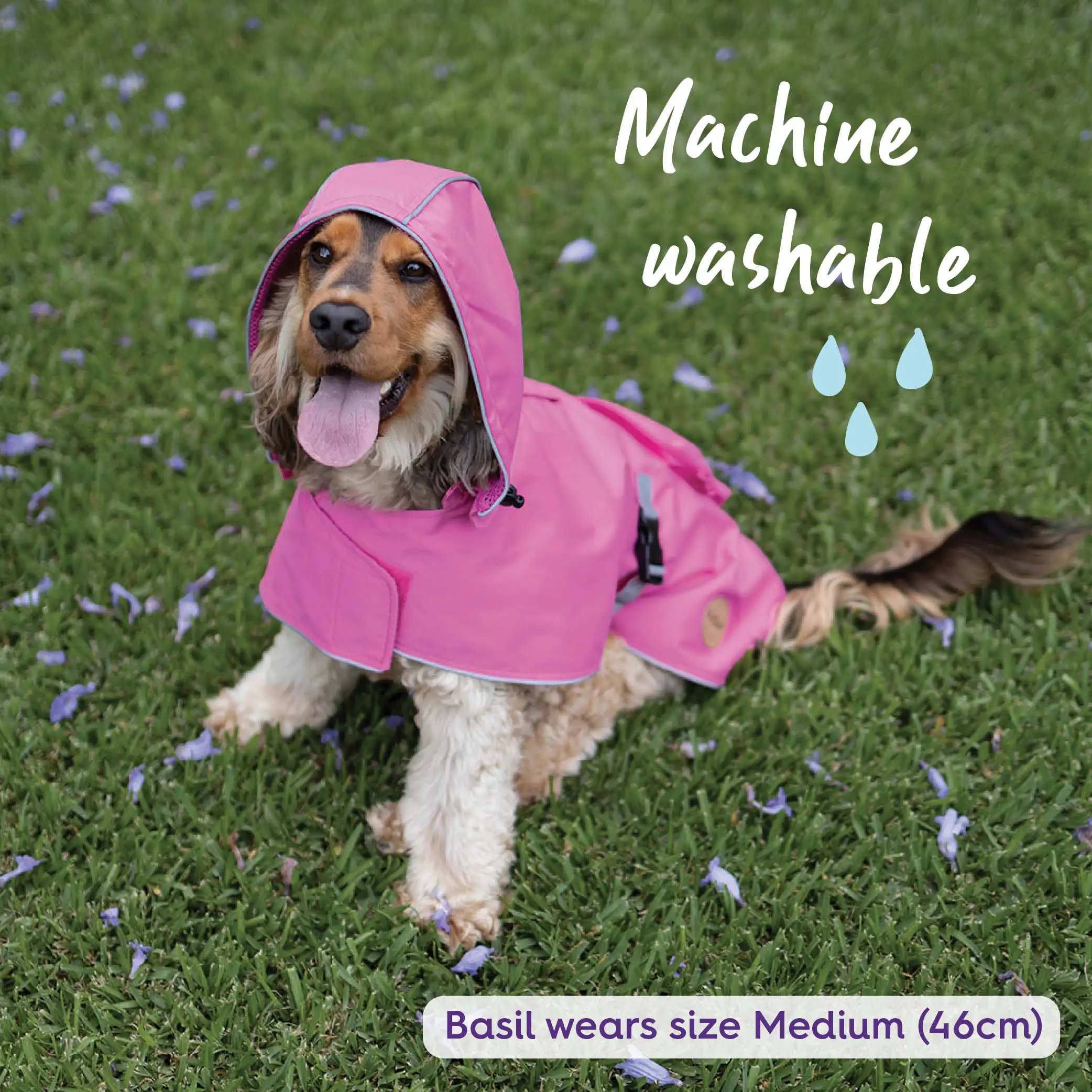 Rainy Days Dog Raincoat - Pink - Image 6