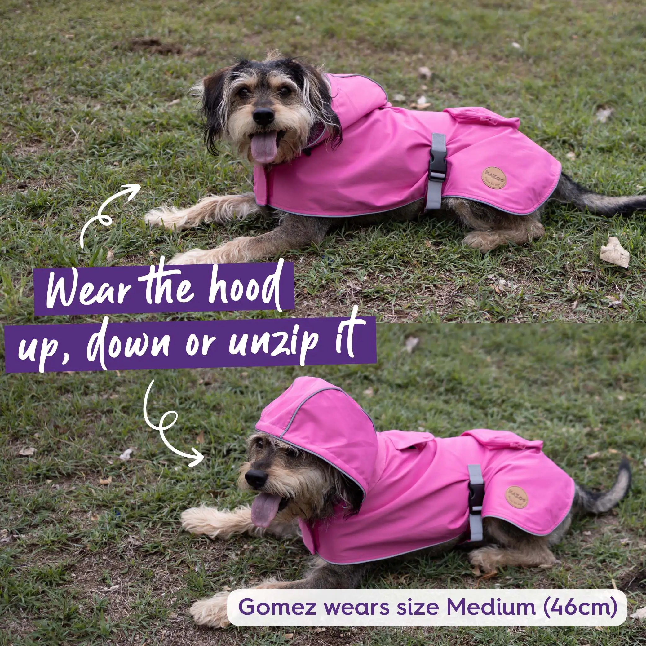 Rainy Days Dog Raincoat - Pink - Image 7