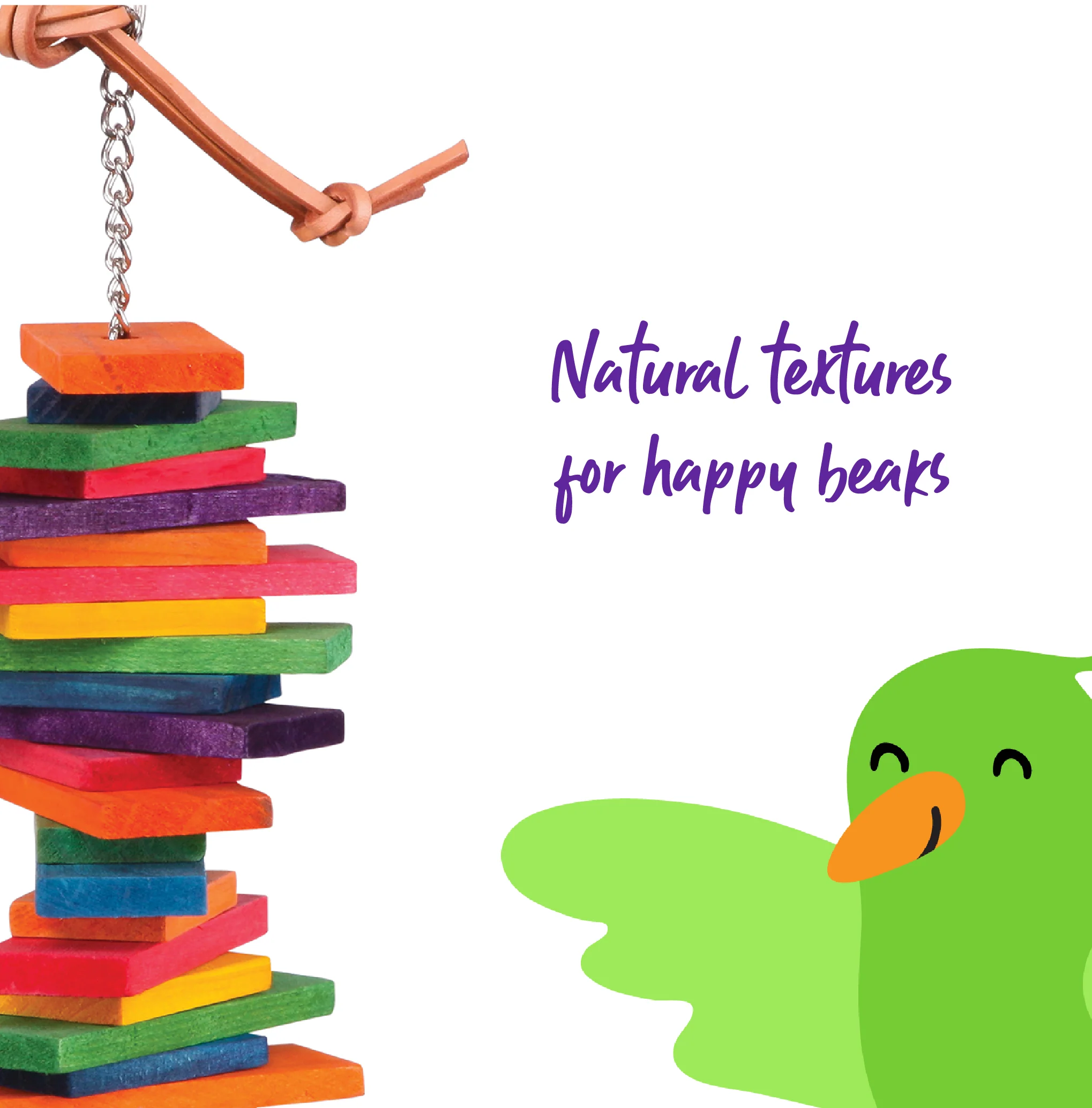 Rectangle Chips & Bell Bird Toy - Image 3