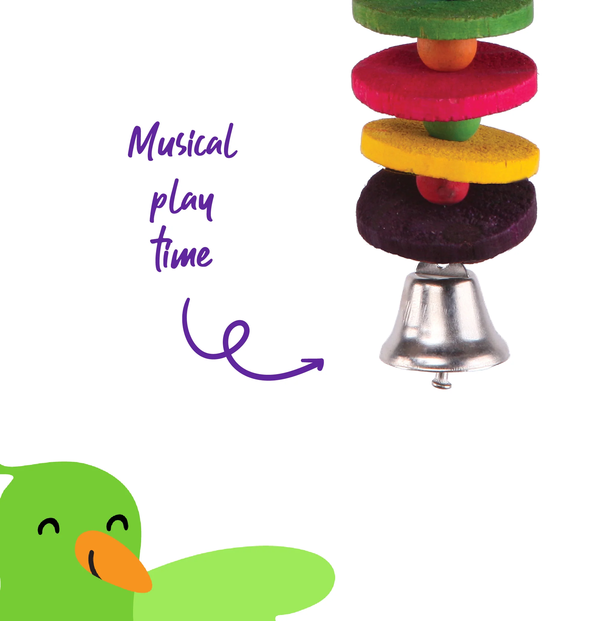 Round Chips & Bell Bird Toy - Image 2