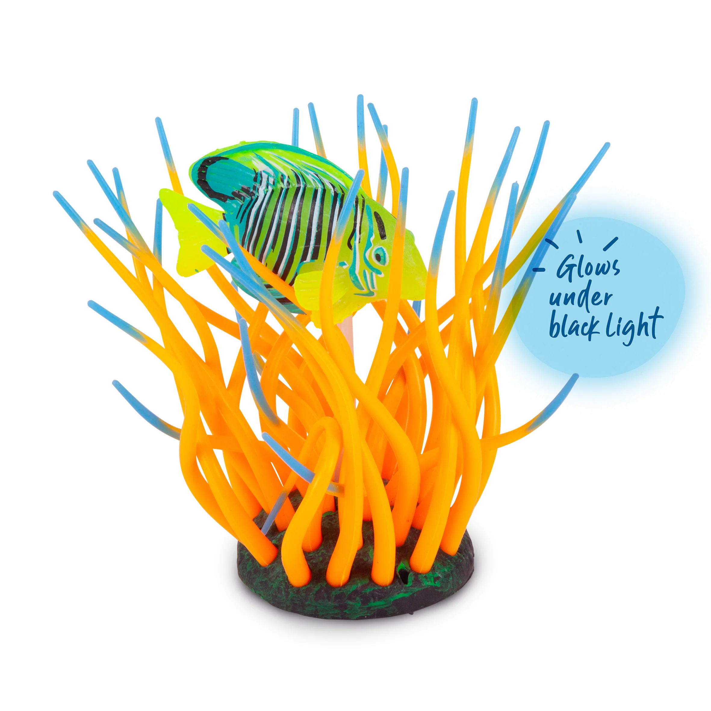 Silicone Sea Anemone With Fish Aquarium Ornament - Image 3