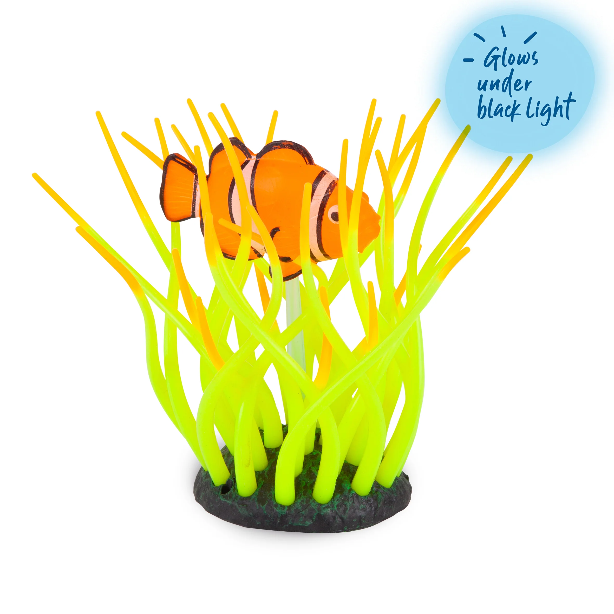 Silicone Sea Anemone With Fish Aquarium Ornament - Image 4
