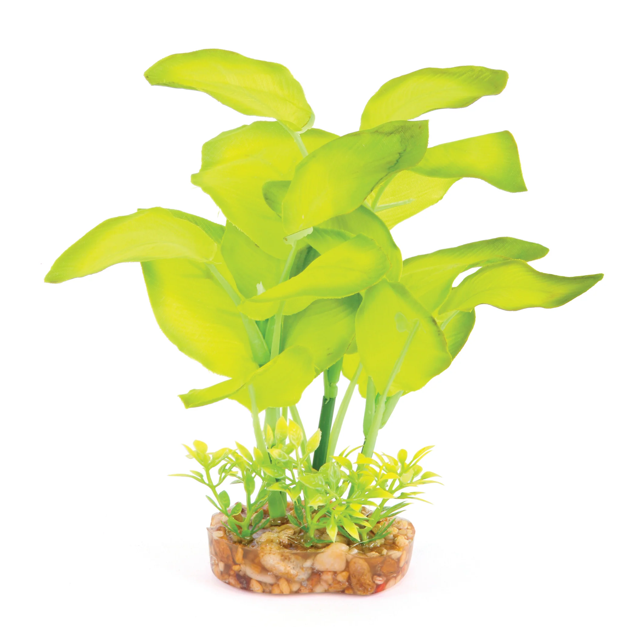 Silk Aquarium Plant - Large Leaf Green