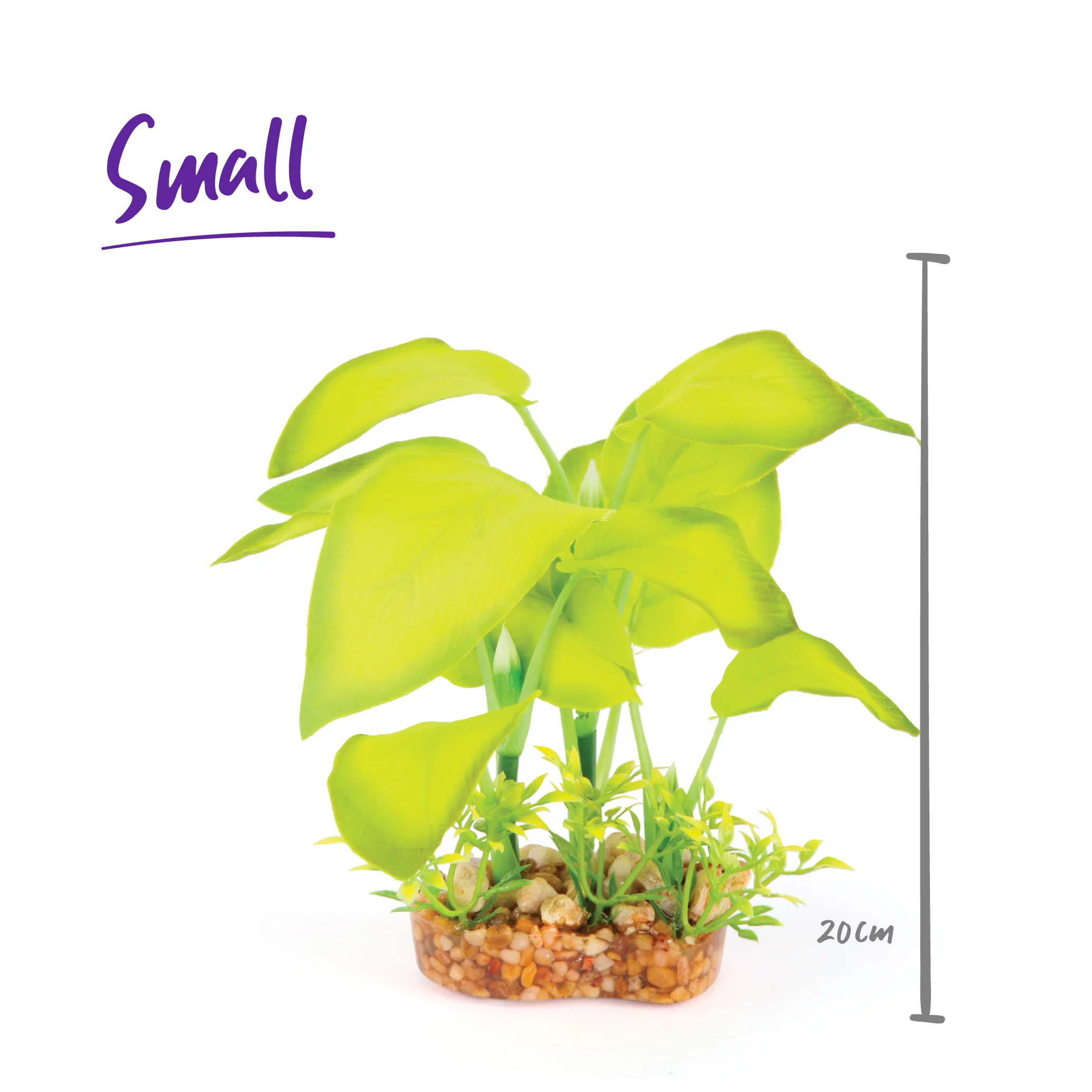 Silk Aquarium Plant - Large Leaf Green - Image 2