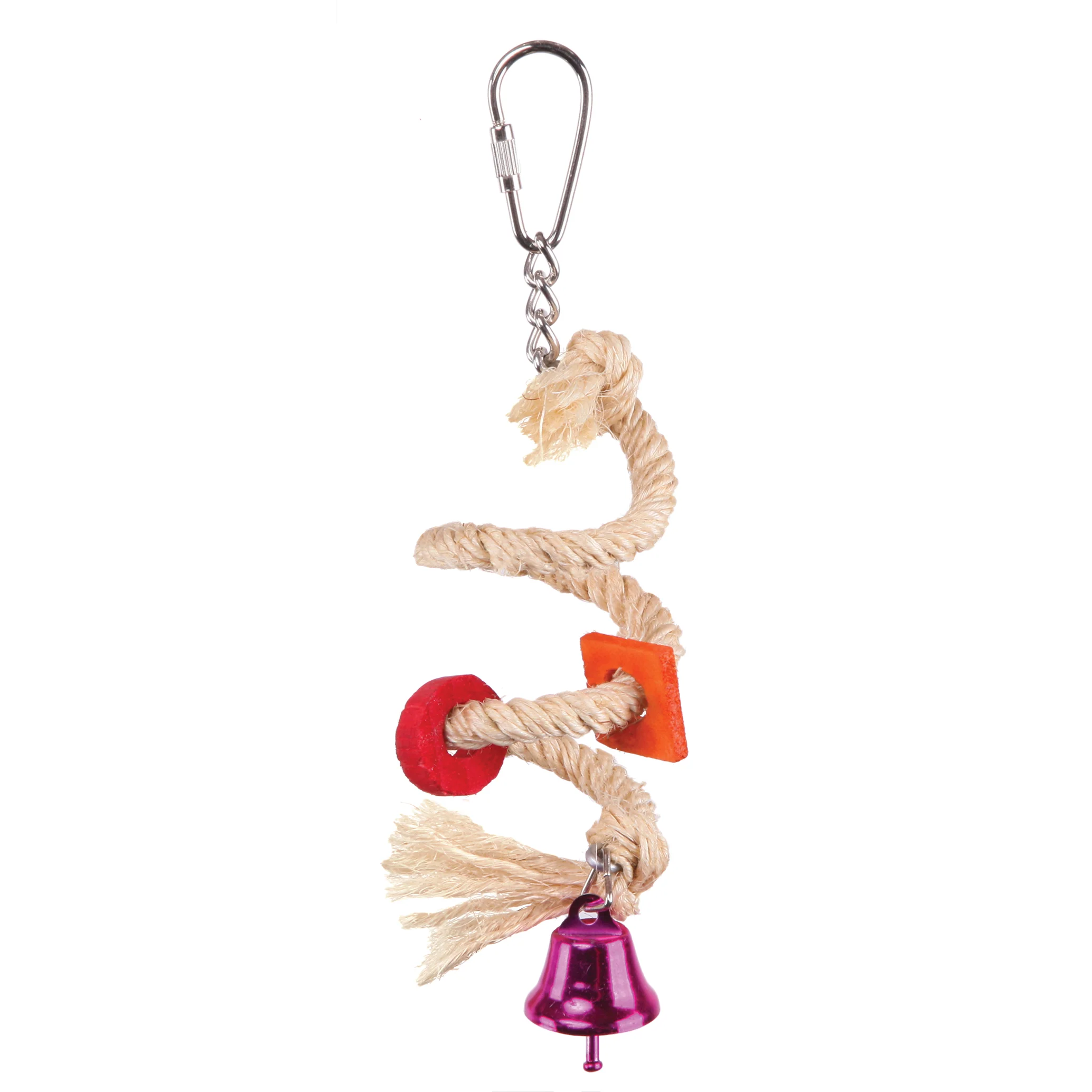 Sisal Rope & Bell Bird Toy
