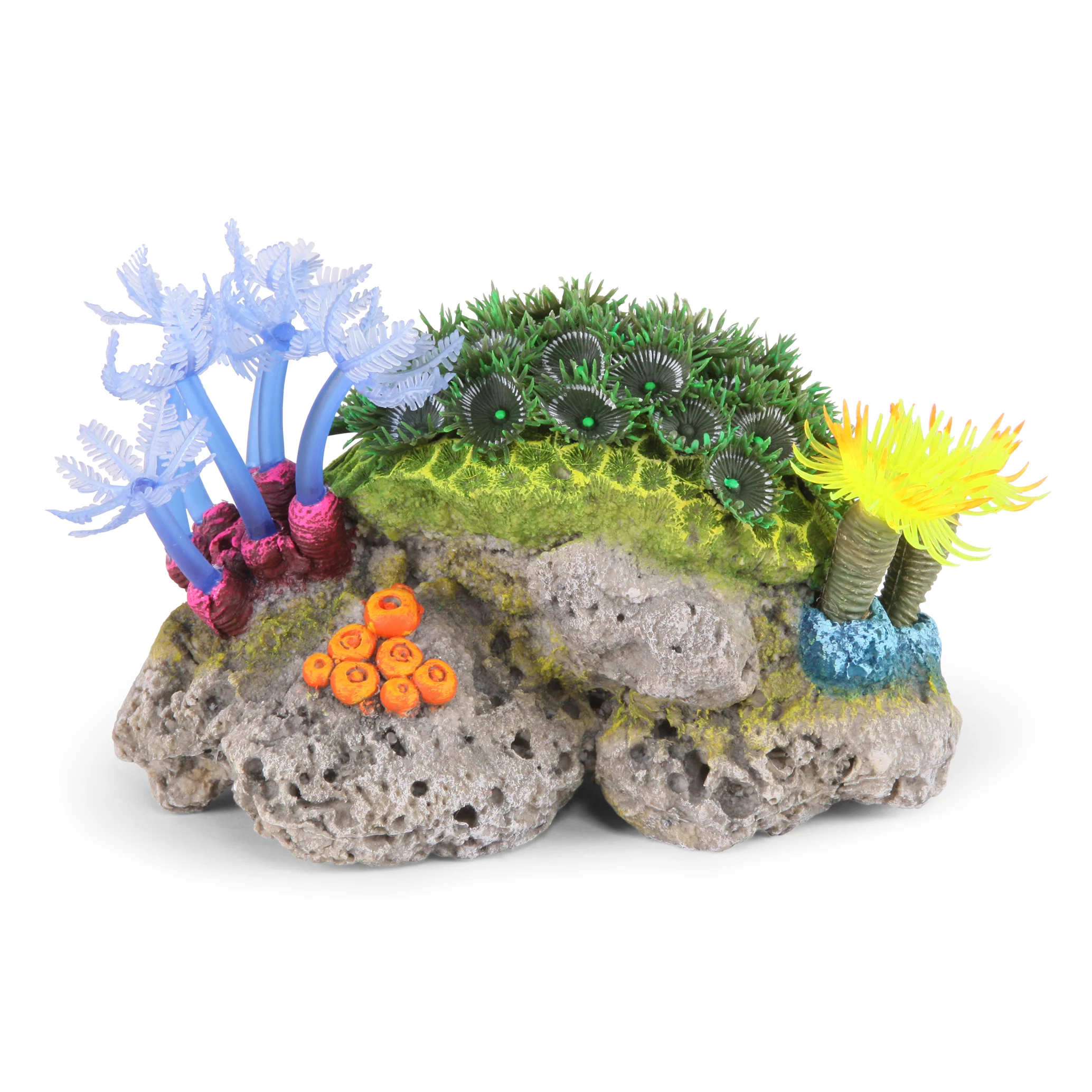 Soft Coral Stone With Plants Aquarium Ornament