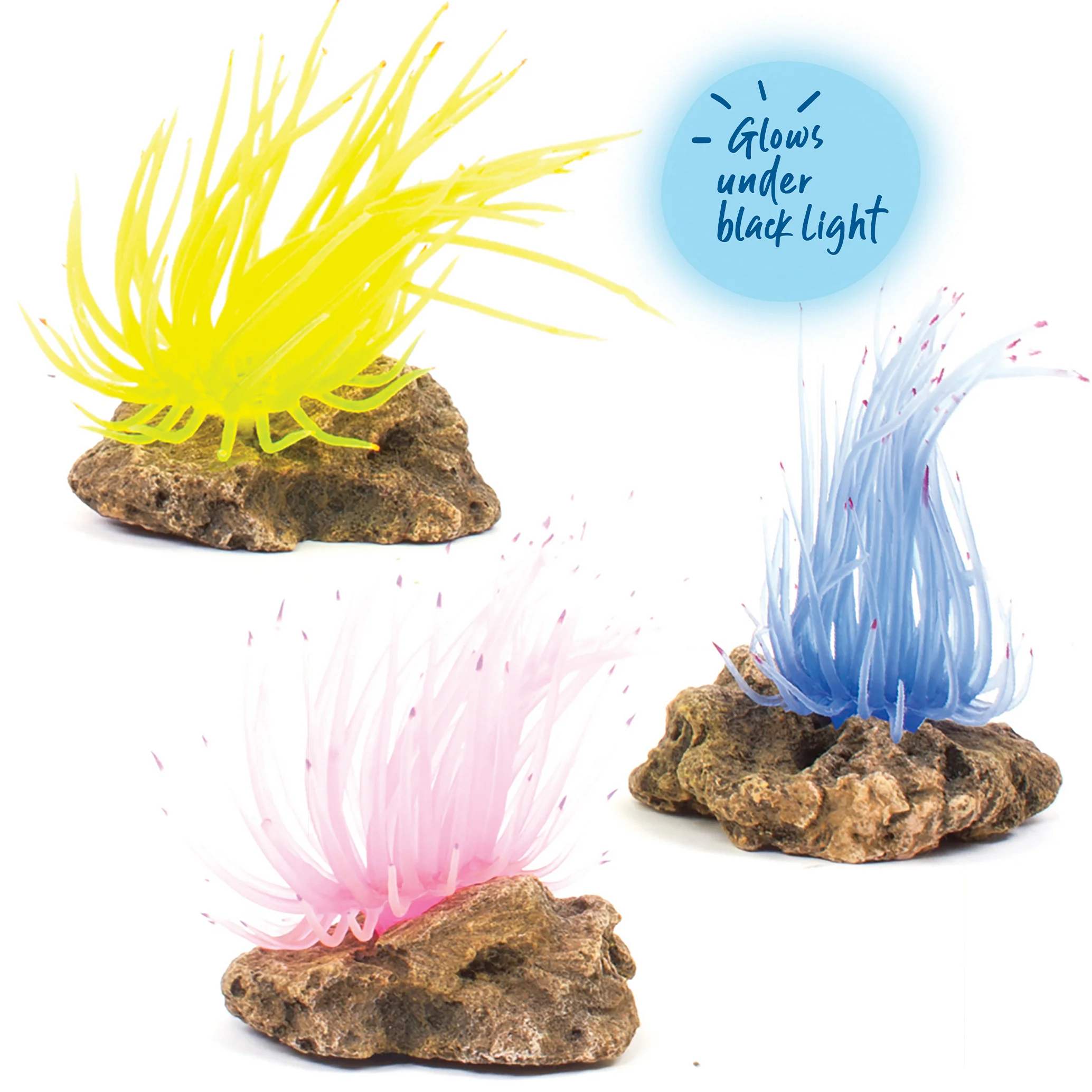 Soft Grass Coral With Rock Aquarium Ornament