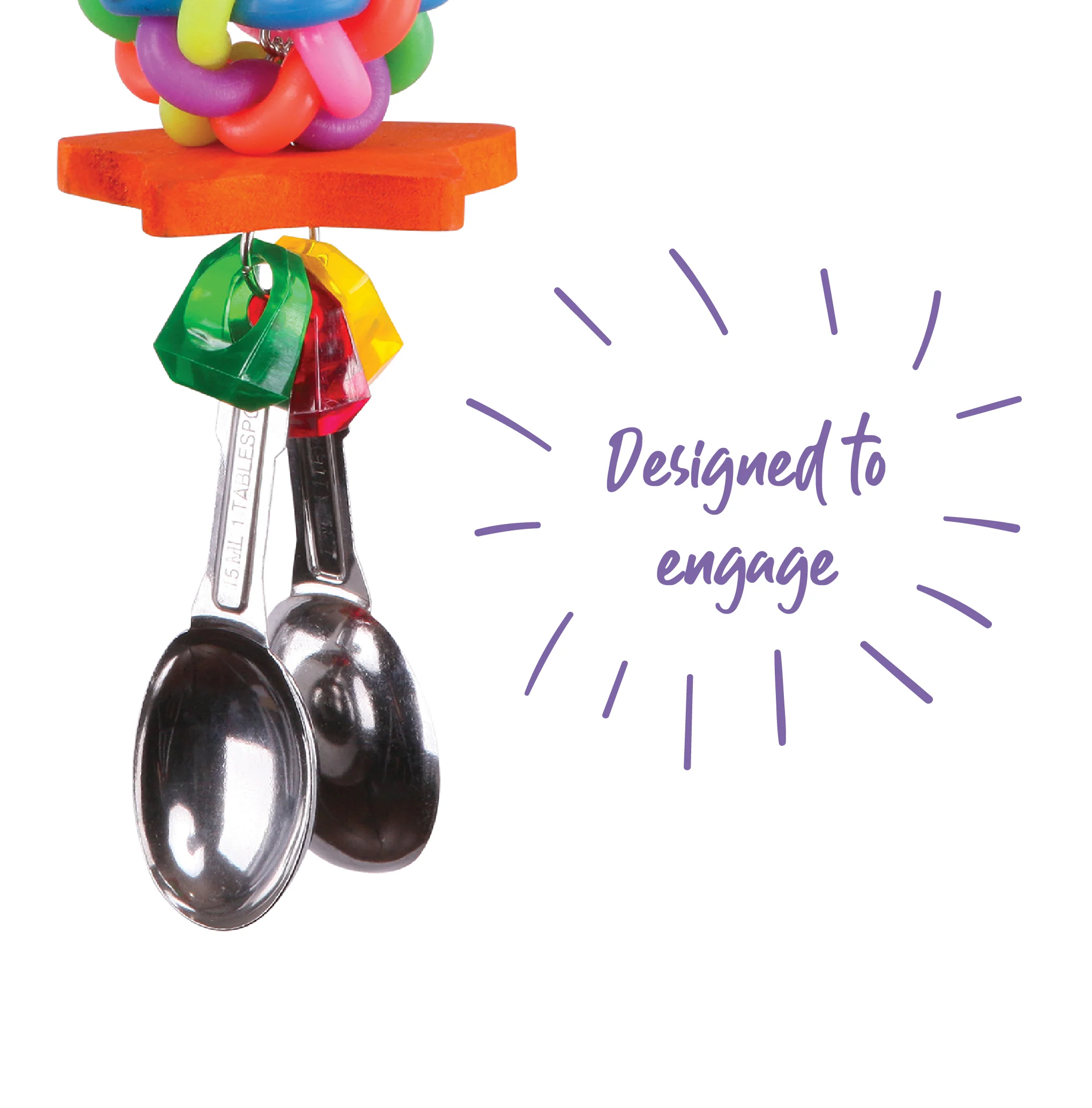 Star Chips & Spoons Bird Toy - Image 3