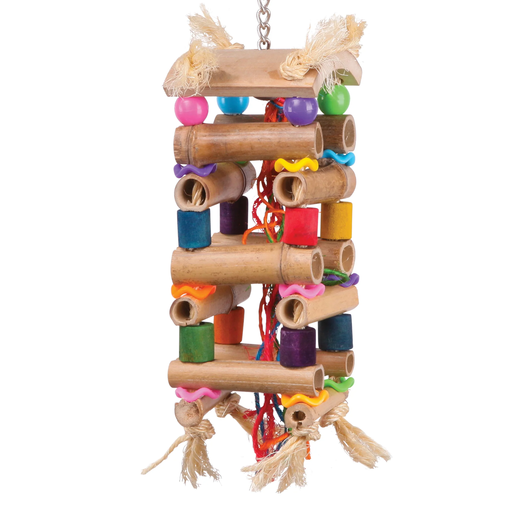 Tower Toy with Sisal & Beads Bird Toy