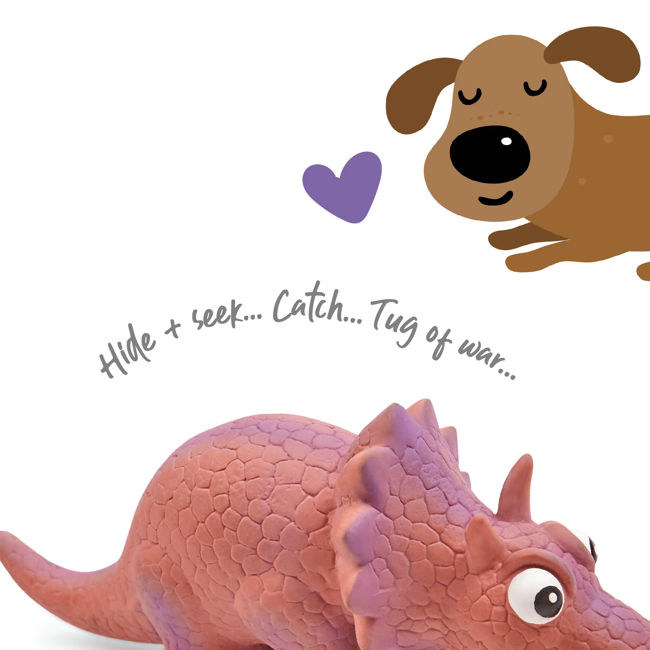 Tricky Triceratops Squeaky Dog Toy - Image 5
