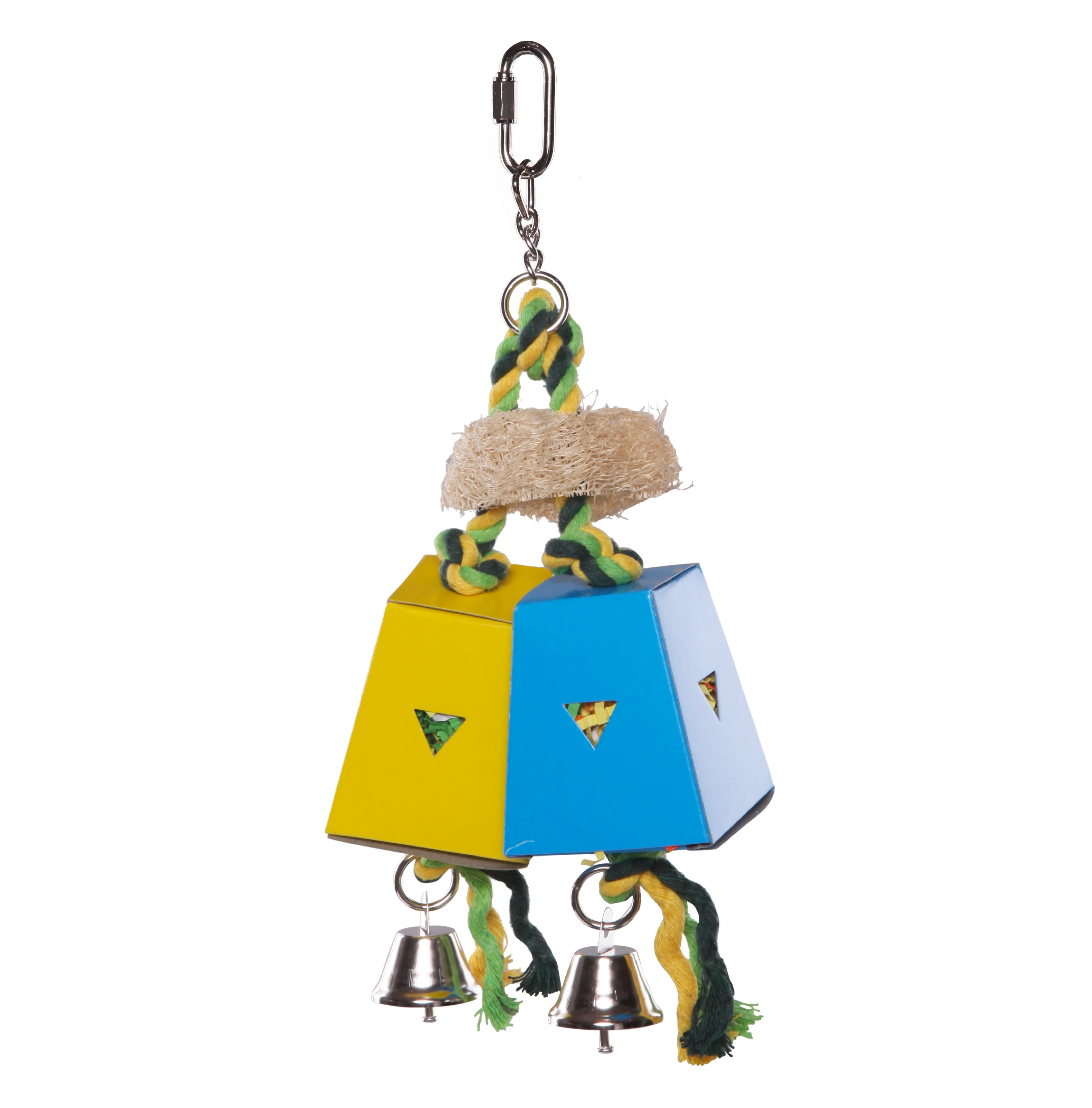 Twin Parallel Cardboard Foraging Box Bird Toy