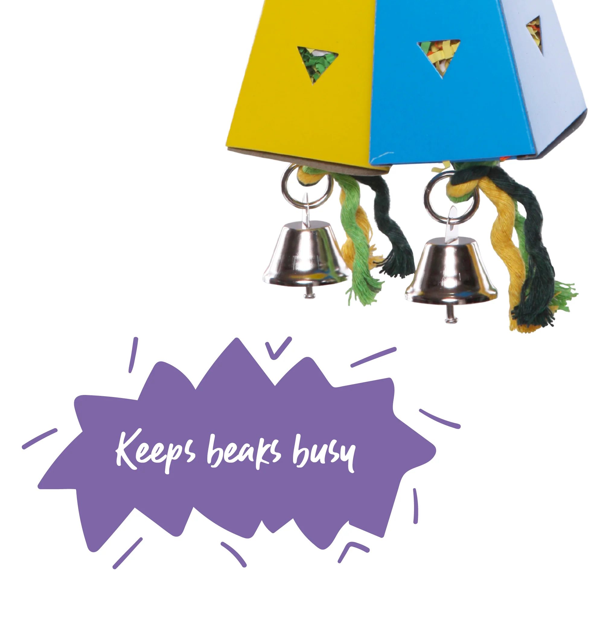 Twin Parallel Cardboard Foraging Box Bird Toy - Image 2