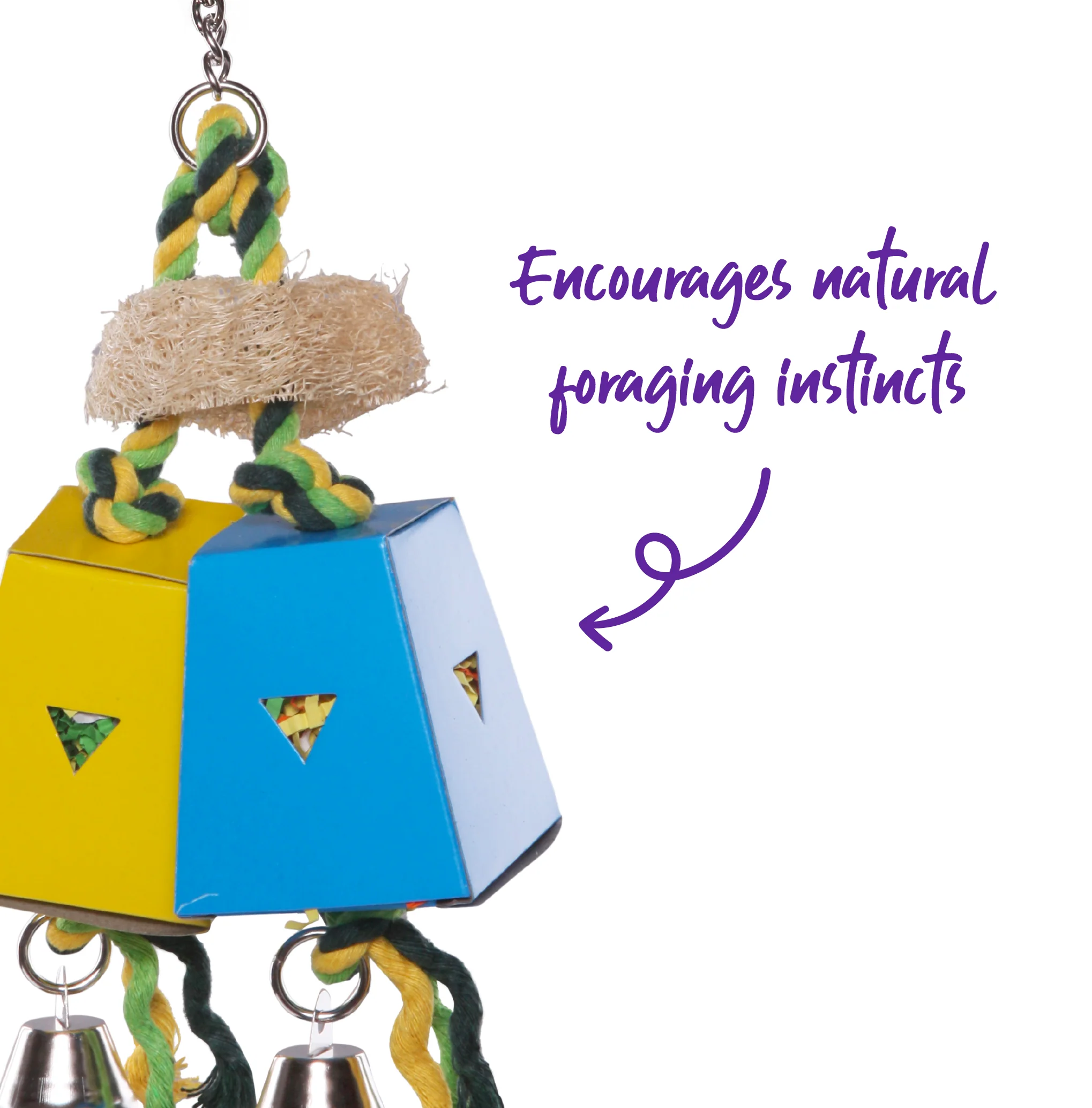 Twin Parallel Cardboard Foraging Box Bird Toy - Image 3