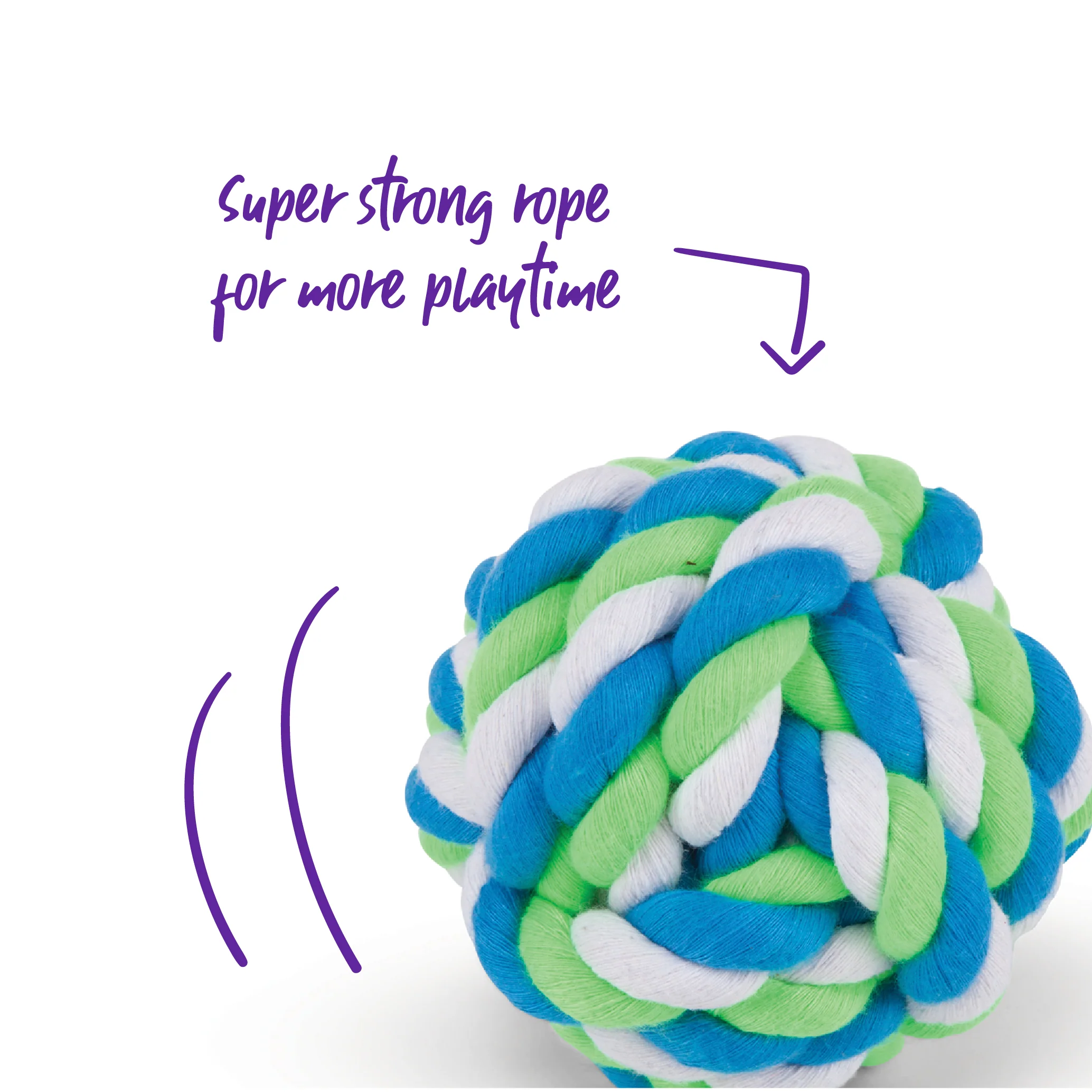 Twisted Rope Knot Ball Dog Toy - Image 3