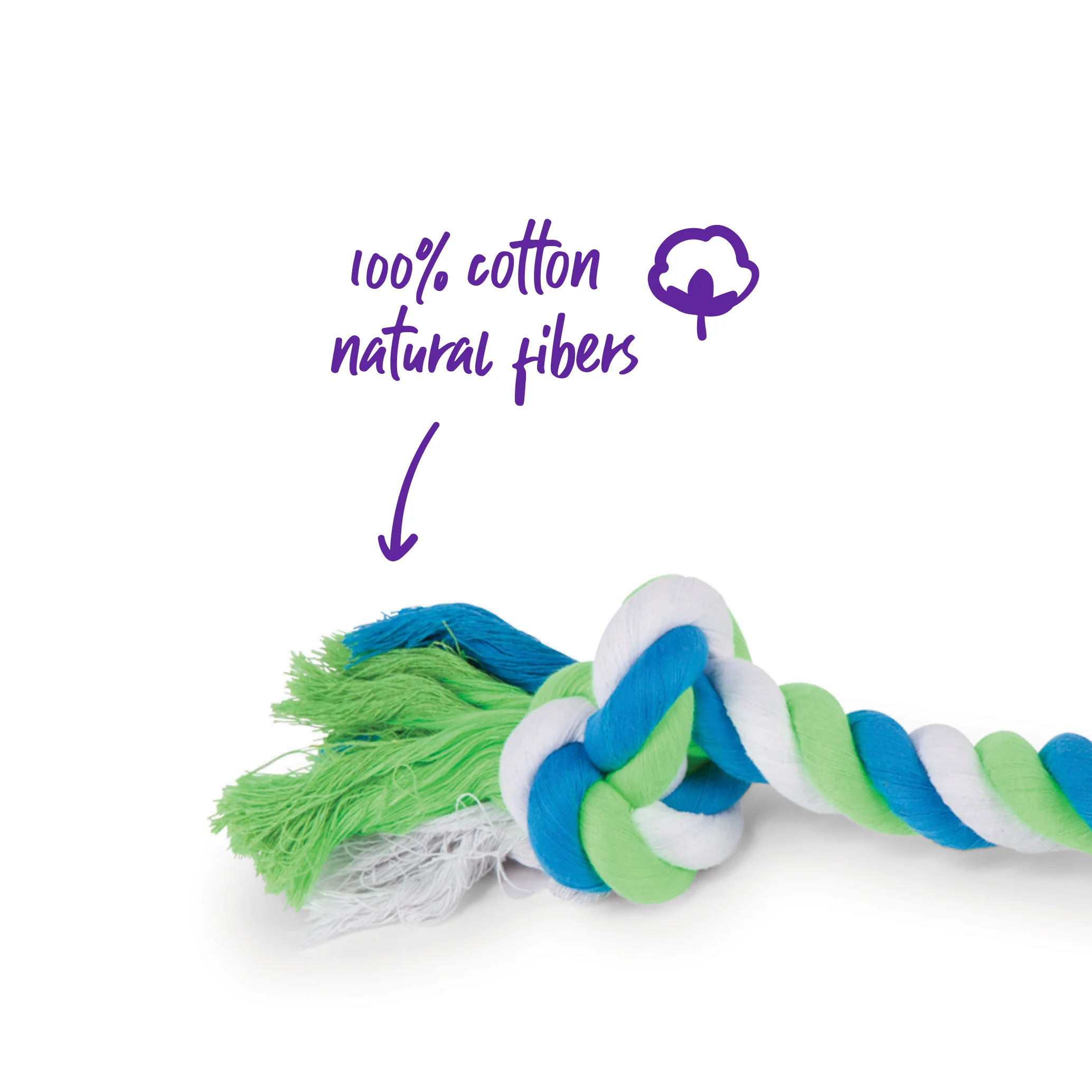 Twisted Rope Knot Bone Dog Toy - Image 3