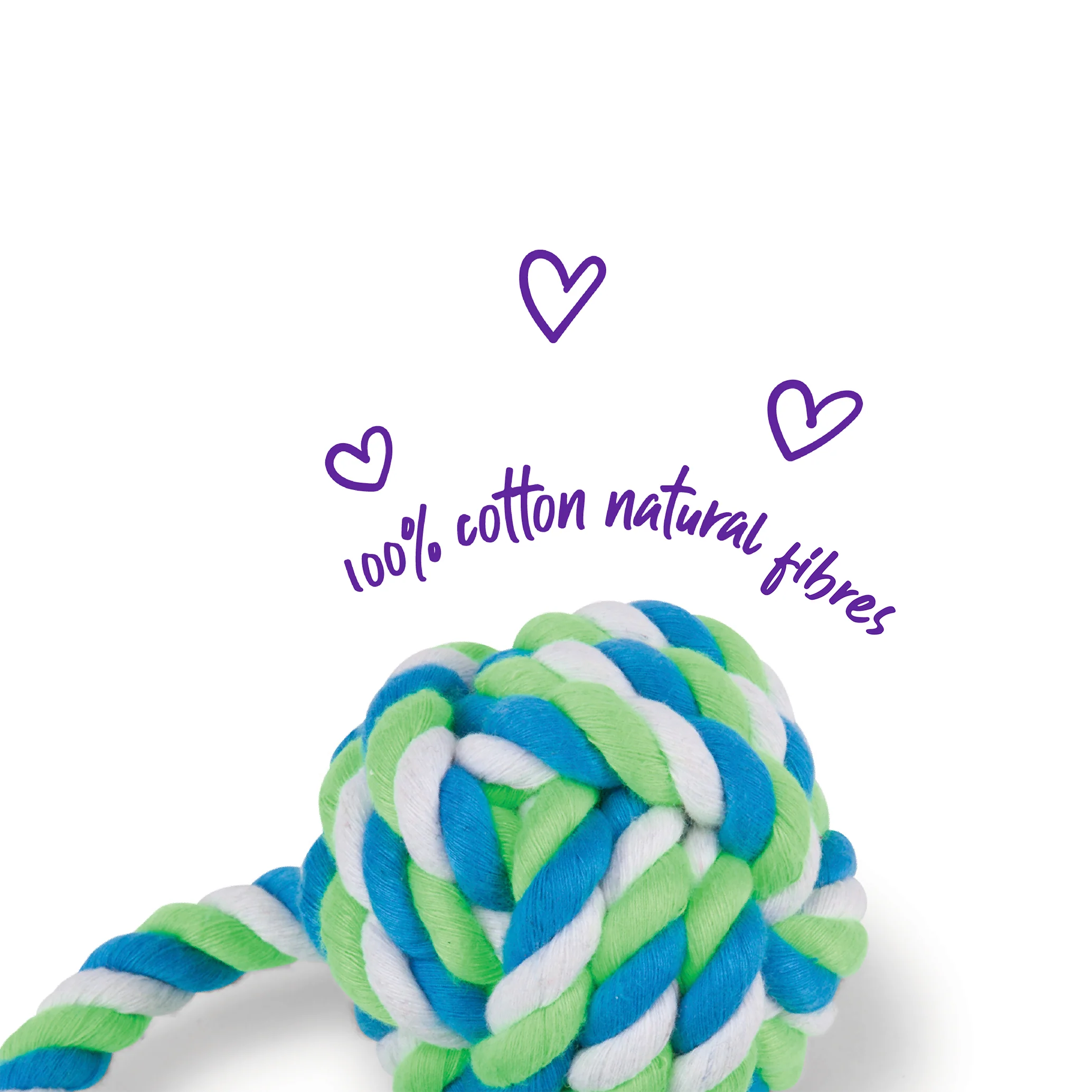 Twisted Rope Sling Knot Ball Dog Toy - Image 4