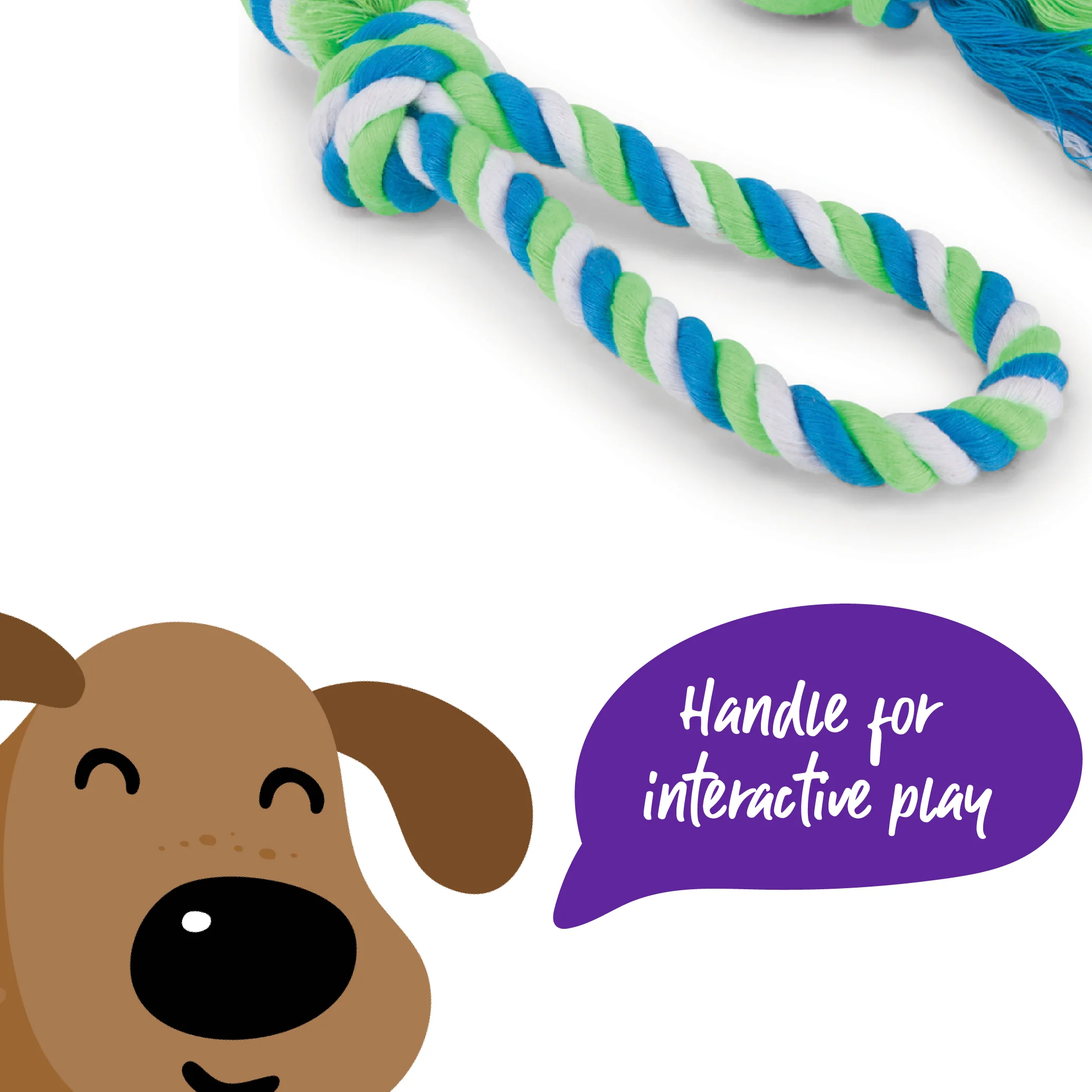 Twisted Rope Sling Tennis Ball Dog Toy - Image 3
