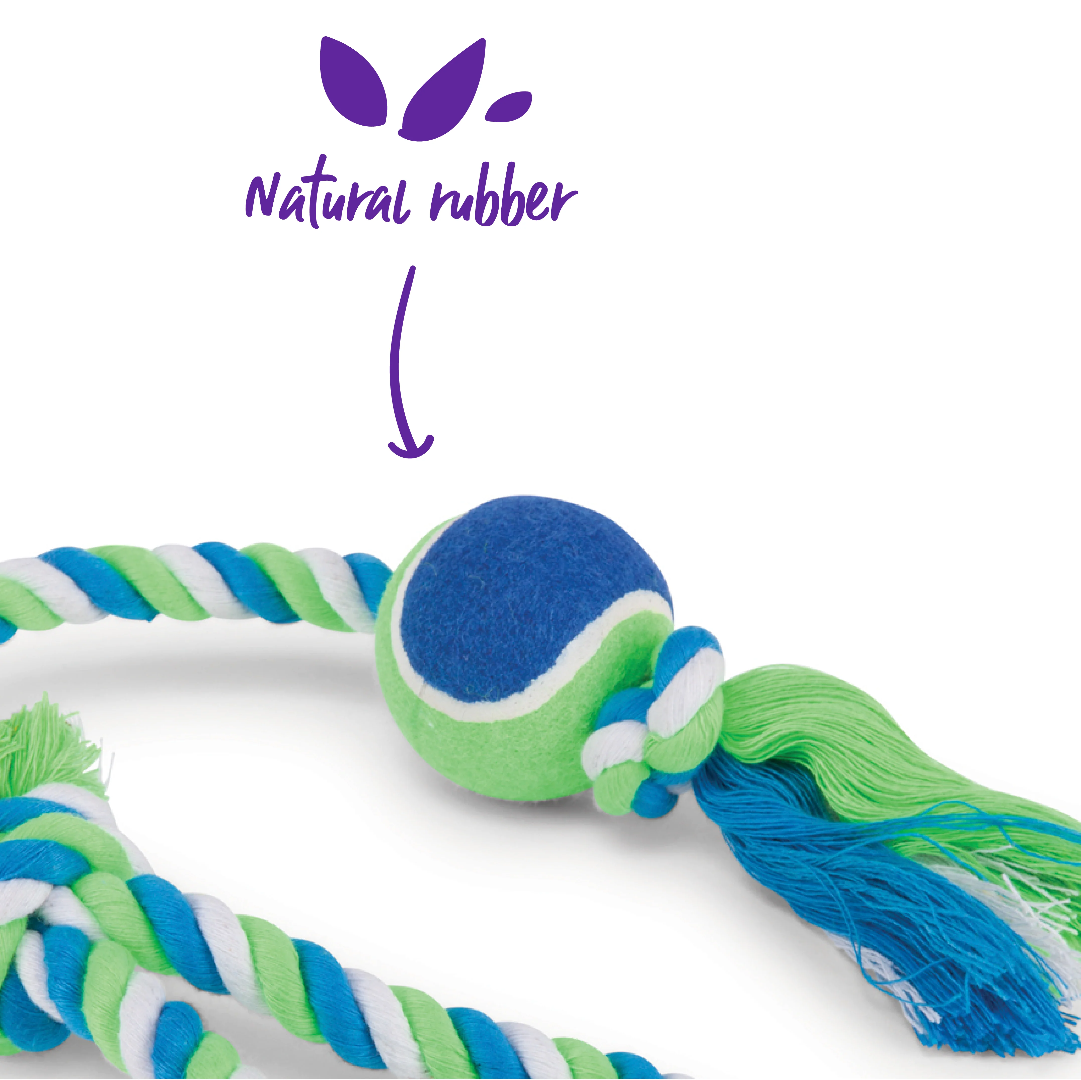 Twisted Rope Sling Tennis Ball Dog Toy - Image 4