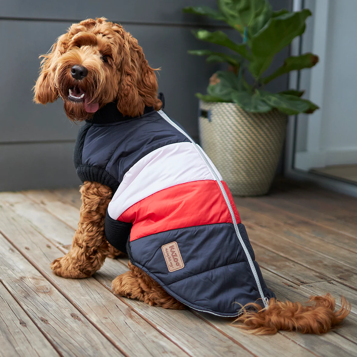 Vovo Dog Puffer Jacket - Pink Kiss - Image 3