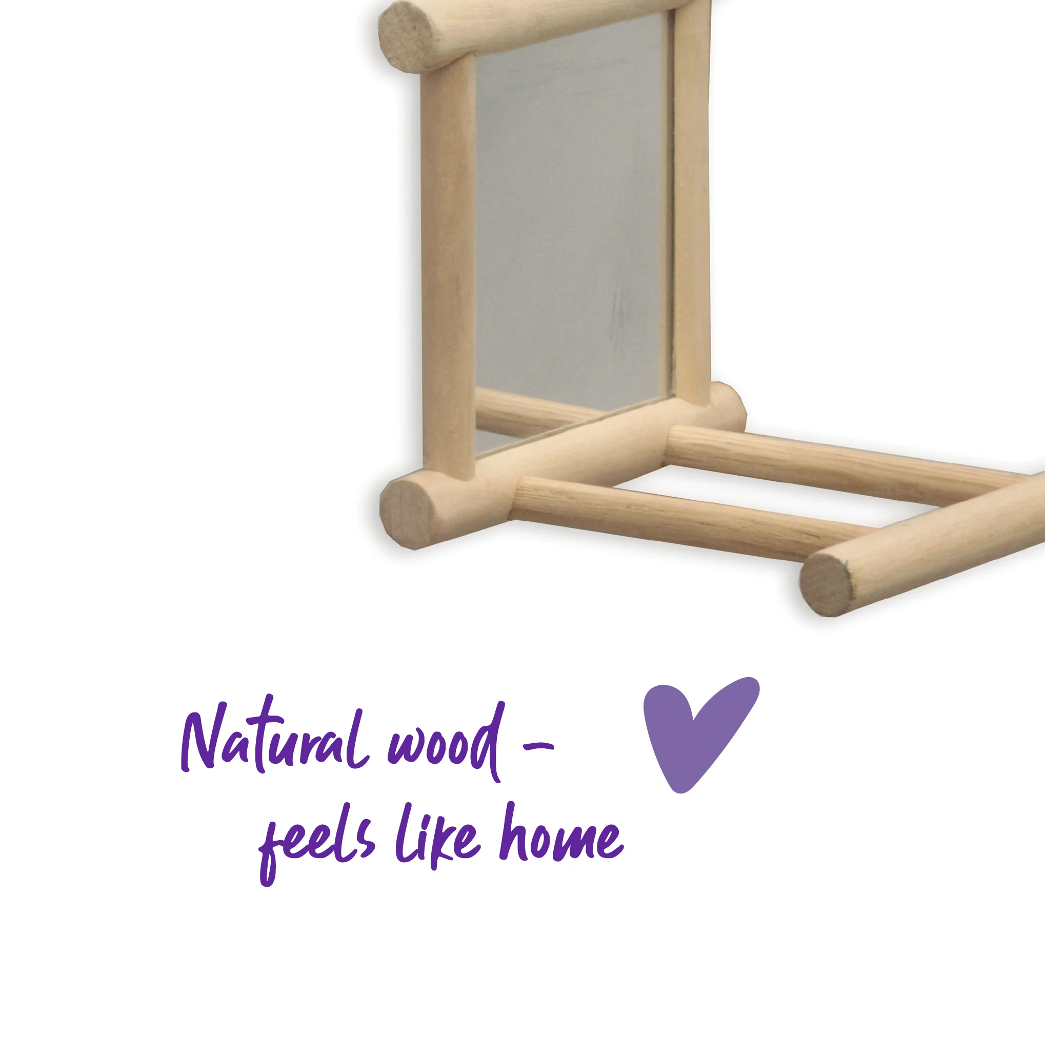 Wooden Mirror Bird Perch - Image 5