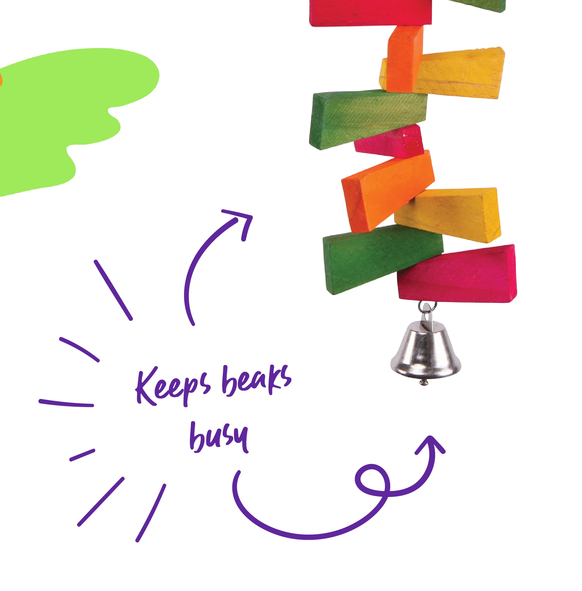 Zig Zag Chips & Bell Bird Toy - Image 3